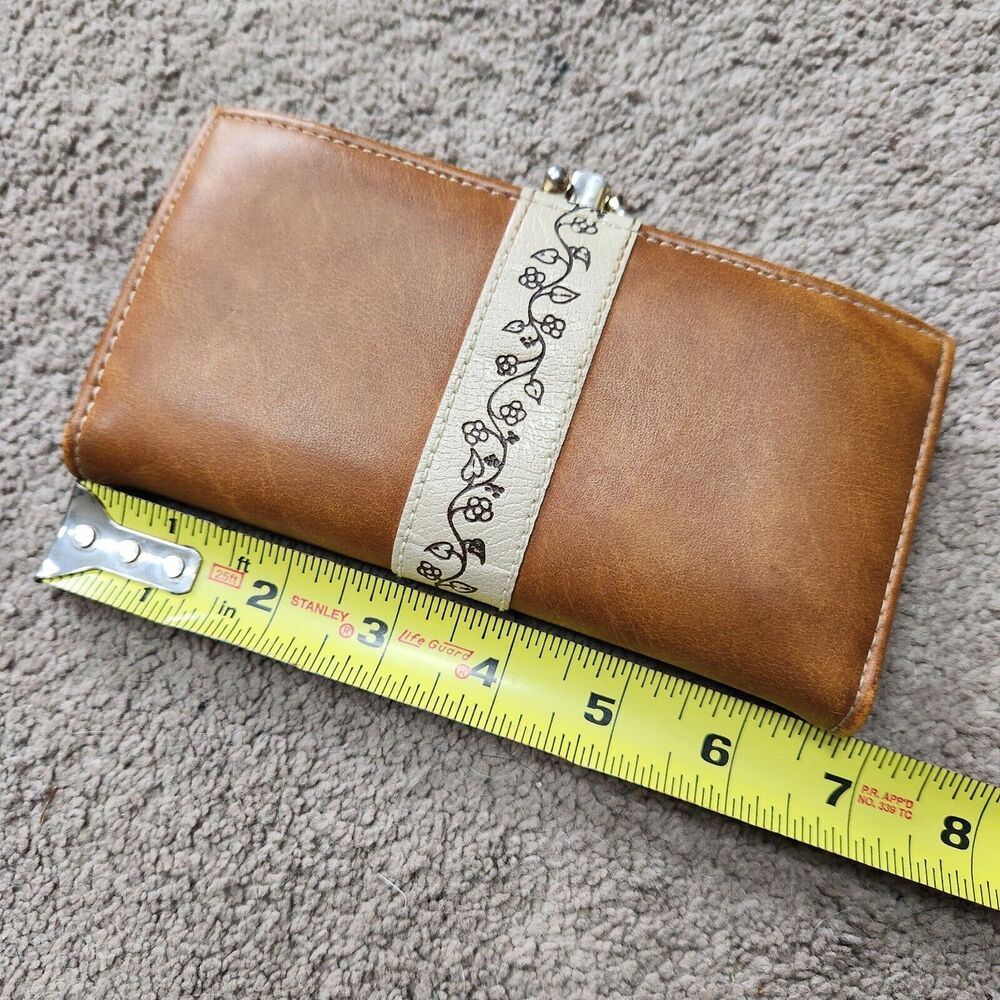 Vintage 70’s Wallet Snap Close Money Holder Credit Card Change Pockets Light Tan - Picture 12 of 13
